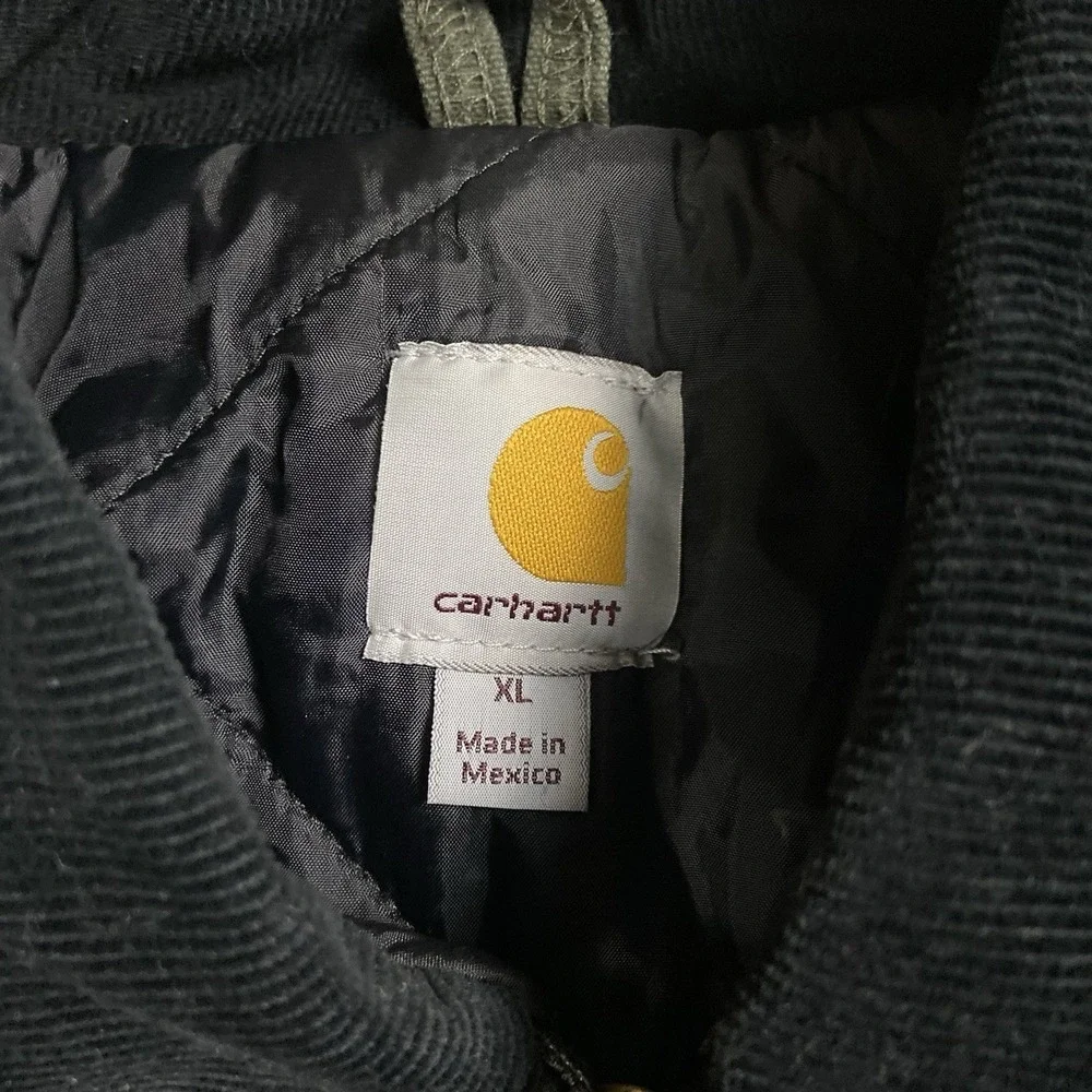 Vintage Carhartt Jacket Size XL Green Sandstone Duck Arctic Quilt Lined C26 MOS